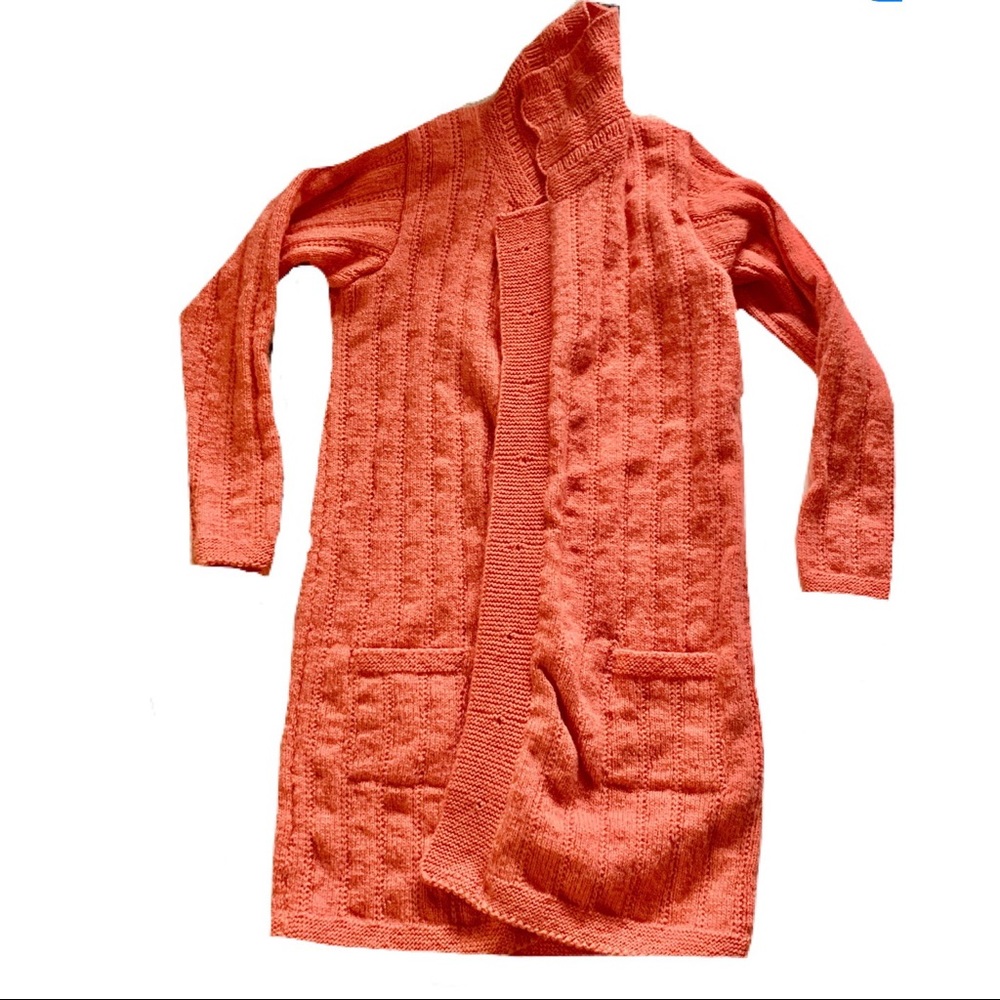 🚫SOLD🚫•Boutique•Pure Wool Handmade Open Cardigan